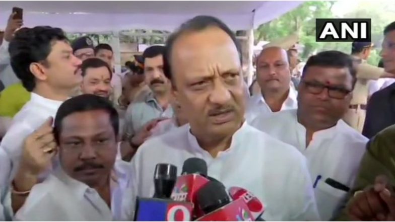 मंगलवार को उपमुख्यमंत्री पद से इस्तीफा देने के बाद पहली बार मीडिया के सामने आए अजित पवार, दिया ये बयान