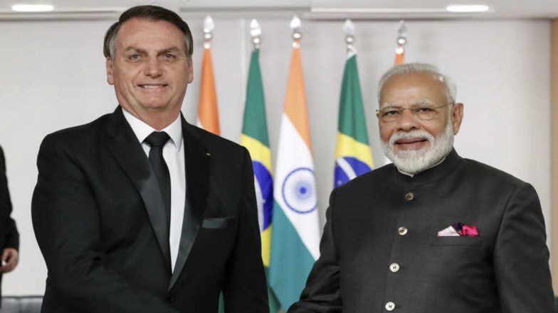प्रधानमंत्री नरेंद्र मोदी ने ब्राजील के राष्ट्रपति जायर बोलसोनारो के साथ की द्विपक्षीय वार्ता,