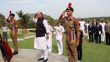 केंद्रीय रक्षा मंत्री राजनाथ सिंह ने क्रांजी युद्ध स्मारक का किया दौरा, द्वितीय विश्वयुद्ध में मारे गए लोगों को दी श्रद्धांजलि