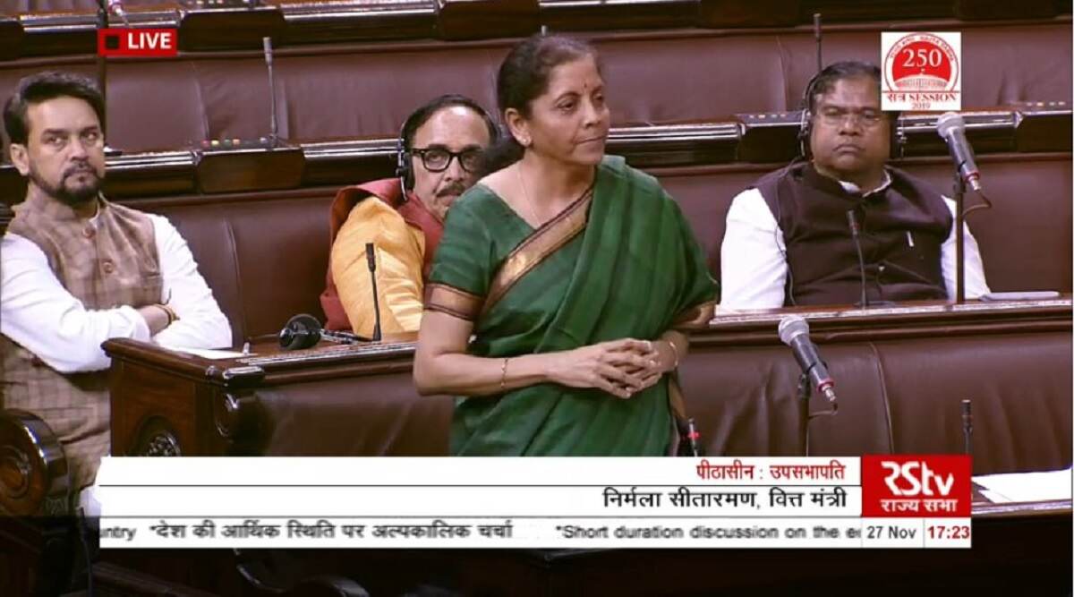 देश की आर्थिक वृद्धि थोड़ी धीमी हुई है लेकिन ये मंदी नहीं है न होगी: निर्मला सीतारमण देश की आर्थिक वृद्धि थोड़ी धीमी हुई है लेकिन ये मंदी नहीं है न होगी: निर्मला सीतारमण