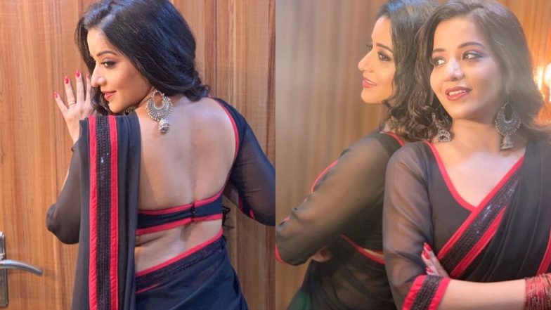 भोजपुरी Hot एक्ट्रेस मोनालिसा ने ब्लैक कलर की साड़ी पहन बरपाया कहर, कातिल अदाएं देख फैंस हुए घायल