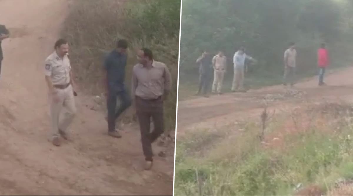 हैदराबाद गैंगरेप और मर्डर मामले में चारों आरोपियों को पुलिस ने मार गिराया, भागने की कोशिश के दौरान किया एनकाउंटर हैदराबाद गैंगरेप और मर्डर मामले में चारों आरोपियों को पुलिस ने मार गिराया, भागने की कोशिश के दौरान किया एनकाउंटर