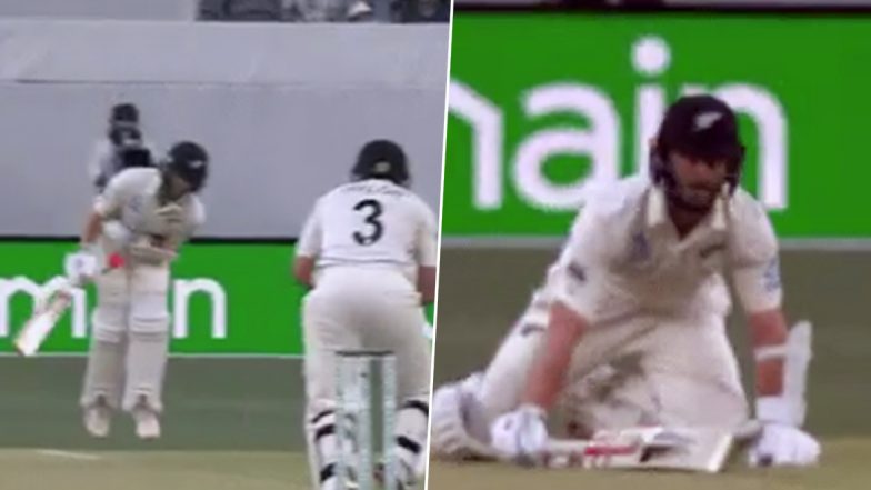 AUS vs NZ 1st Test Match 2019: रॉस टेलर की जोरदार शॉट केन विलियमसन के प्राइवेट पार्ट पर लगी, देखें वीडियो