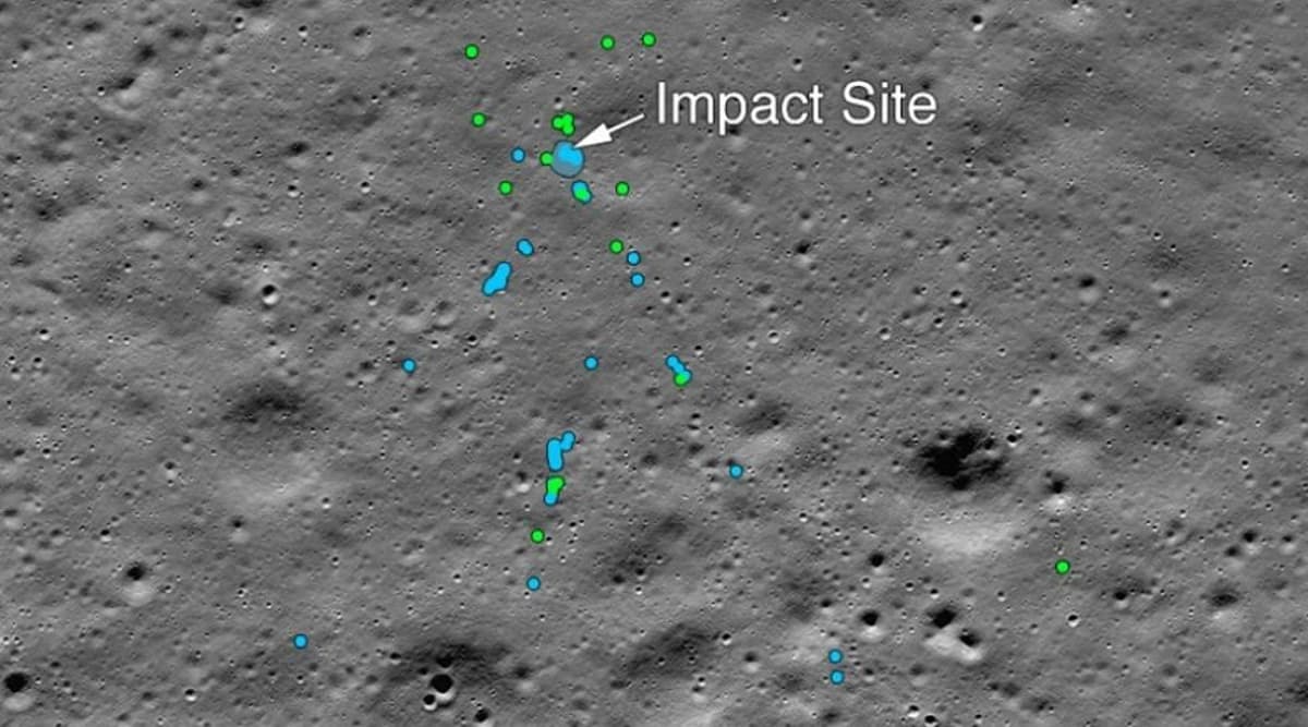 Chandrayaan 2 के विक्रम लैंडर का मलबा चांद की सतह पर मिला, NASA ने जारी की तस्वीर Chandrayaan 2 के विक्रम लैंडर का मलबा चांद की सतह पर मिला, NASA ने जारी की तस्वीर