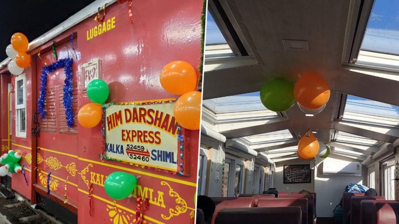 पारदर्शी छत और बड़ी खिड़कियों वाली हिम दर्शन एक्सप्रेस में सफर कर उठायें हिमालय की प्राकृतिक सुंदरता का लुफ्त, देखें तस्वीरें
