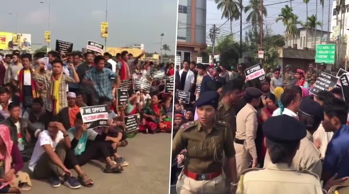 नागरिकता संशोधन बिल: असम और त्रिपुरा में हंगामा जारी, सरकार के खिलाफ सड़कों पर उतरे लोग नागरिकता संशोधन बिल: असम और त्रिपुरा में हंगामा जारी, सरकार के खिलाफ सड़कों पर उतरे लोग