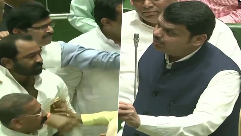 महाराष्ट्र विधानसभा में हंगामा: बीजेपी और शिवसेना विधायक हाथापाई पर उतरे, कार्यवाही स्थगित
