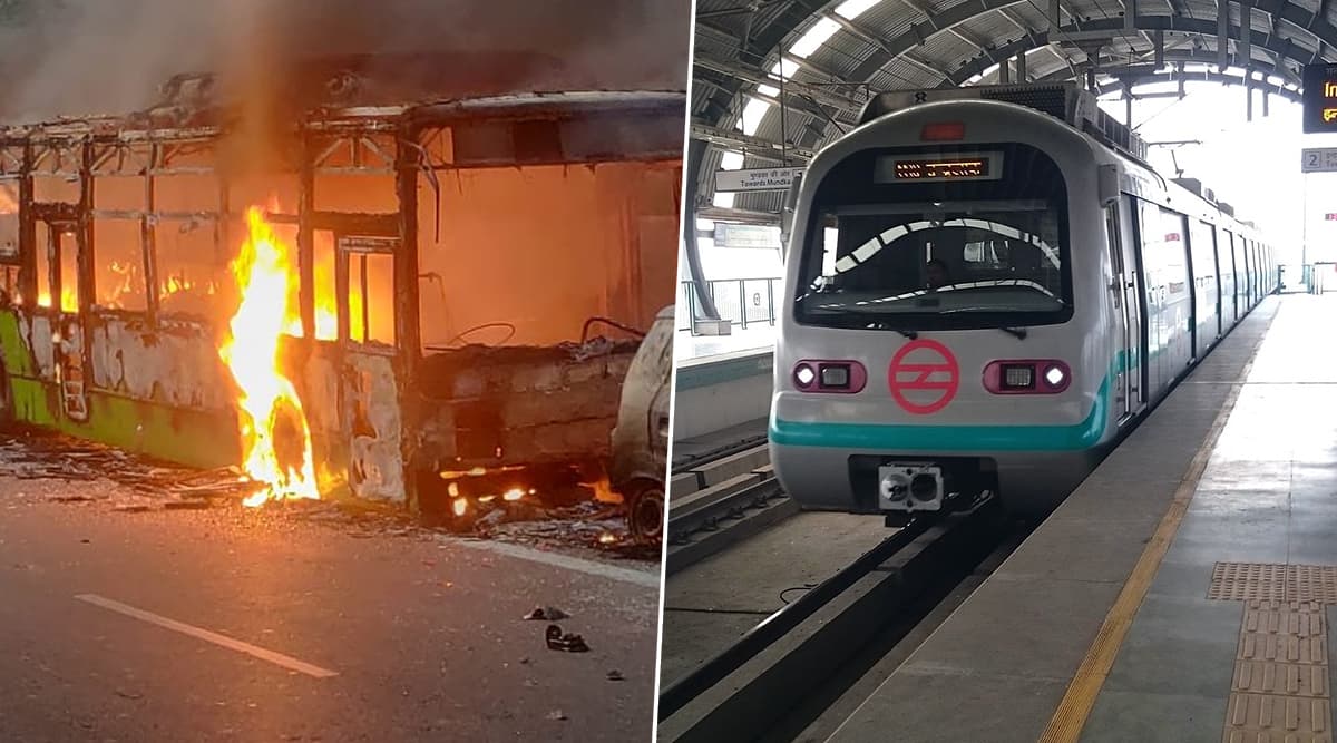 नागरिकता संशोधन कानून 2019: दिल्ली में हिंसक हुआ प्रदर्शन, 3 बसों में लगाई आग; 5 मेट्रो स्टेशन बंद नागरिकता संशोधन कानून 2019: दिल्ली में हिंसक हुआ प्रदर्शन, 3 बसों में लगाई आग; 5 मेट्रो स्टेशन बंद