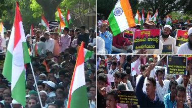कर्नाटक में लोगों ने CAA, NRC और NPR को लेकर निकाला विरोध प्रदर्शन