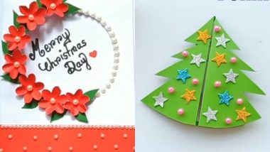 Christmas 2019 Greeting Cards: प्रियजनों को क्रिसमस की शुभकामनाएं देने के लिए अपने हाथों से बनाएं ये 5 स्पेशल ग्रीटिंग कार्ड, देखें वीडियो