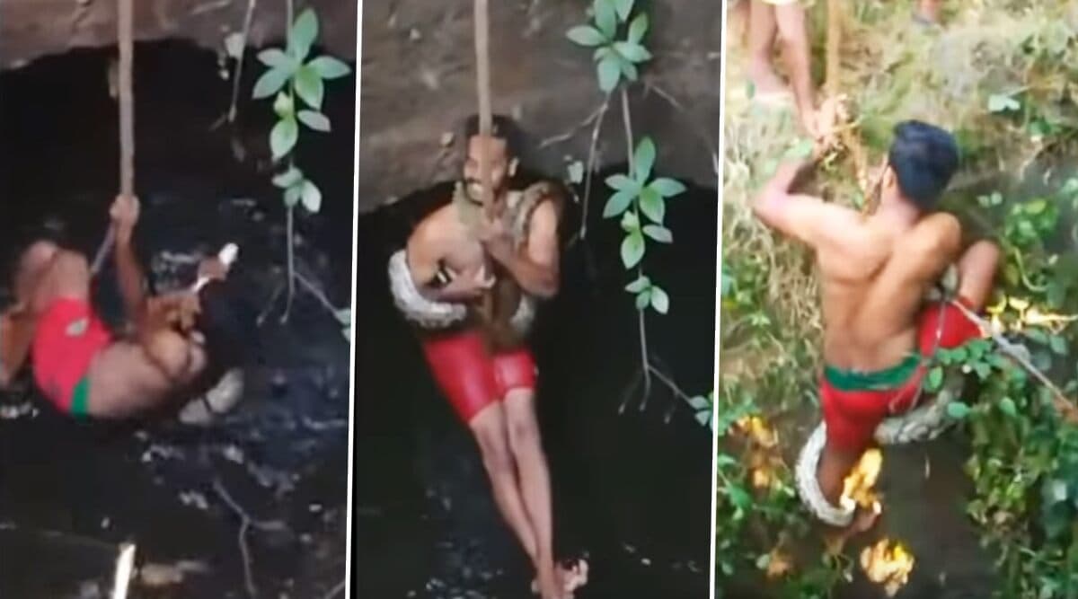 सांप को बचाने के लिए गहरे कुंए में उतरा एक शख्स, फिर जो हुआ- देखें वीडियो सांप को बचाने के लिए गहरे कुंए में उतरा एक शख्स, फिर जो हुआ- देखें वीडियो