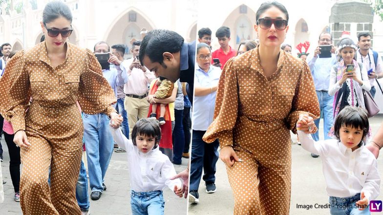 मॉम करीना कपूर के साथ क्रिसमस मनाने चर्च पहुंचे तैमूर अली खान, देखें Cute Photos