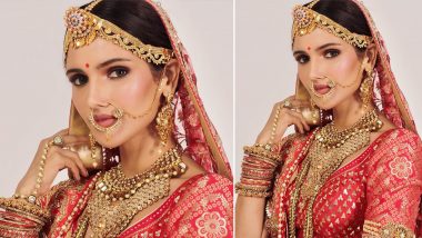 मिस इंडिया यूनिवर्स 2019 का खिताब जीतने वाली वर्तिका सिंह दुल्हन के लिबास में लग रही हैं बला की खूबसूरत, देखें तस्वीरें