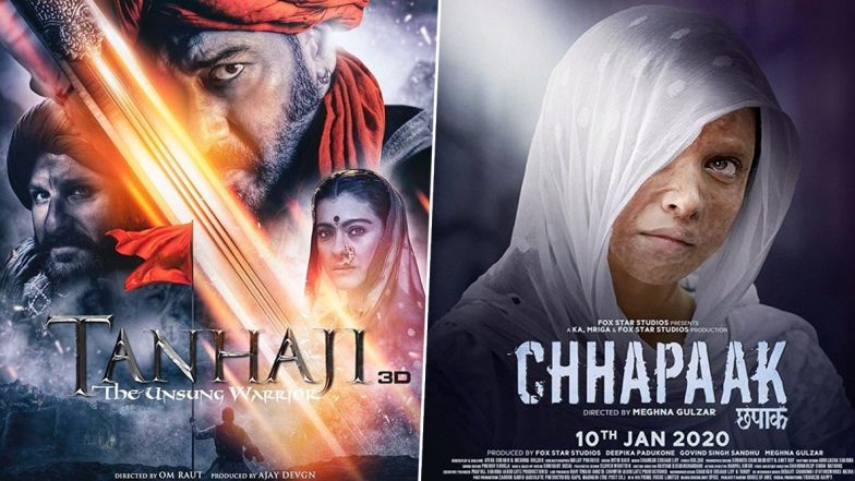 Tanhaji Vs Chhapaak Box Office Collection Day 1 Early Estimates: कमाई के मामले में अजय देवगन से काफी पीछे छूट गई दीपिका पादुकोण, जानिए दोनों फिल्मों ने कितने कमाए