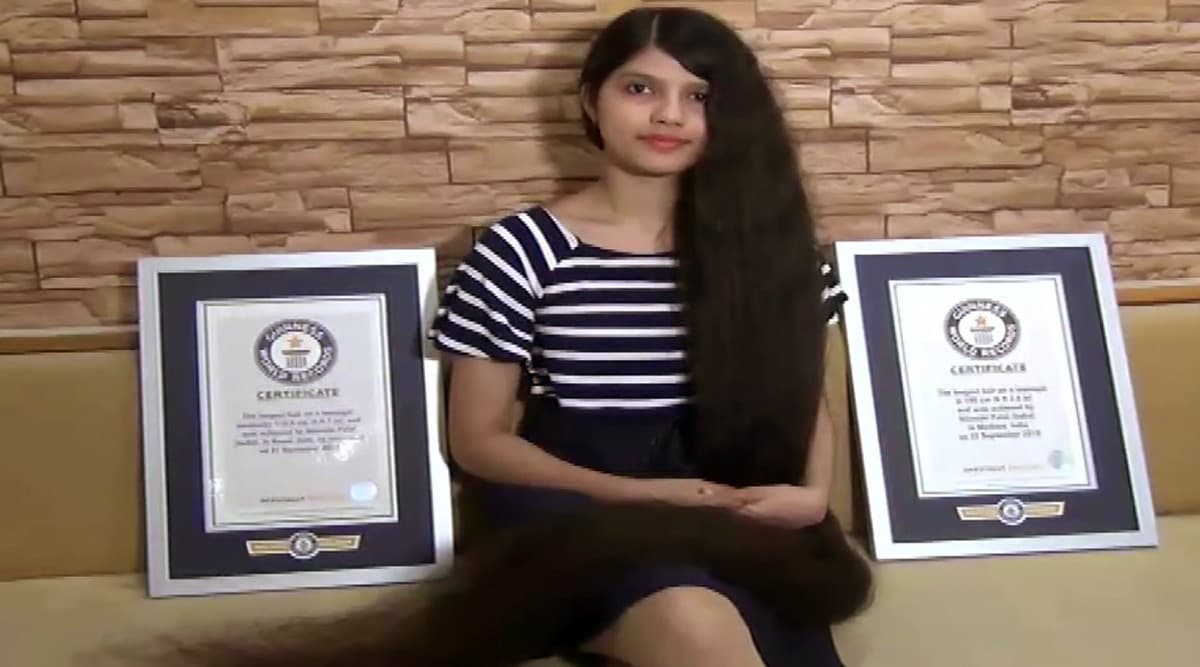 गुजरात: नीलांशी पटेल ने तोड़ा अपना ही वर्ल्ड रिकॉर्ड, 190 सेंटीमीटर लंबे बाल बढ़ाकर रच दिया इतिहास गुजरात: नीलांशी पटेल ने तोड़ा अपना ही वर्ल्ड रिकॉर्ड, 190 सेंटीमीटर लंबे बाल बढ़ाकर रच दिया इतिहास