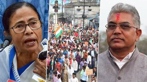 CAA Protests: दिलीप घोष के गोली मारने वाले बयान पर भड़की सीएम ममता बनर्जी, कहा- यह पश्चिम बंगाल है यूपी नहीं? CAA Protests: दिलीप घोष के गोली मारने वाले बयान पर भड़की सीएम ममता बनर्जी, कहा- यह पश्चिम बंगाल है यूपी नहीं?