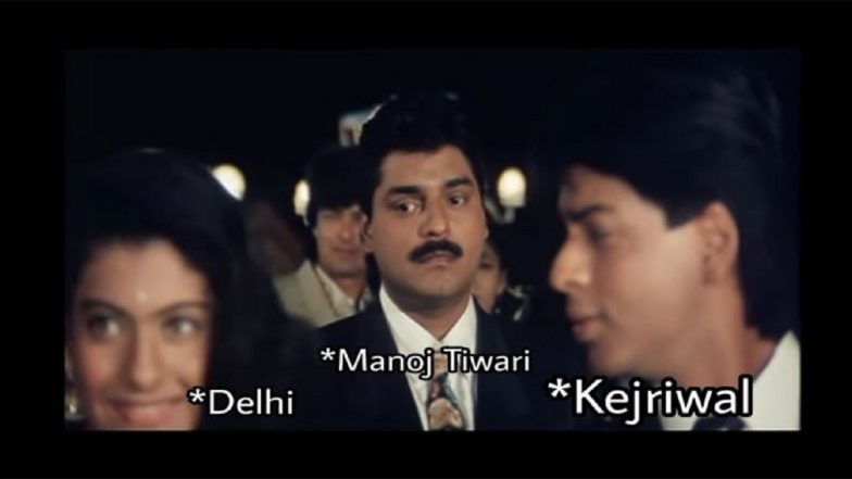 दिल्ली विधानसभा चुनाव 2020: AAP ने शाहरुख और काजोल की फोटो शेयर कर मनोज तिवारी को किया ट्रोल, बीजेपी और कांग्रेस ने मजेदार अंदाज में दिया जवाब