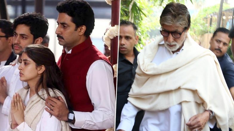 अमिताभ बच्चन, अभिषेक बच्चन, नव्या नवेली नंदा ने हरिद्वार में विसर्जित की ऋतू नंदा की अस्थियां, देखें Photos