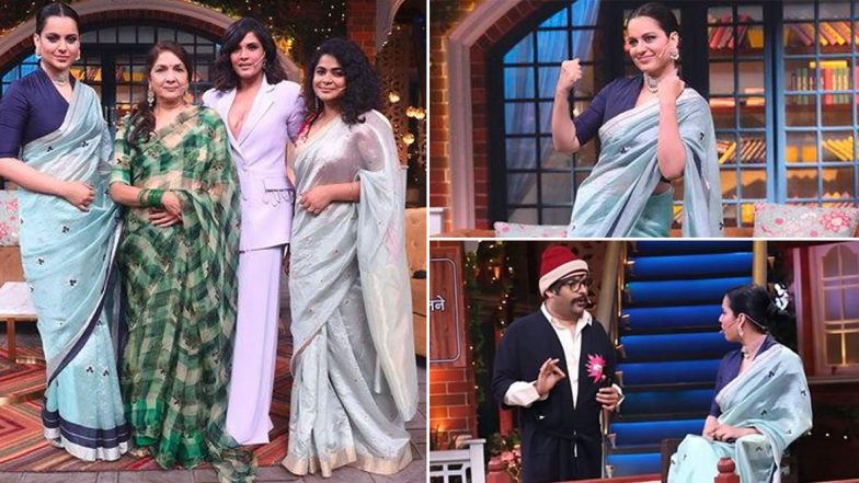 कंगना रनौत ने टीम 'पंगा' के साथ कपिल शर्मा के कॉमेडी शो में मचाया धमाल, देखें Photos