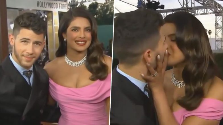 Golden Globes 2020: रेड कारपेट पर प्रियंका चोपड़ा और निक जोनस का दिखा आशिकाना अंदाज, एक-दूसरे को किस करते आए नजर