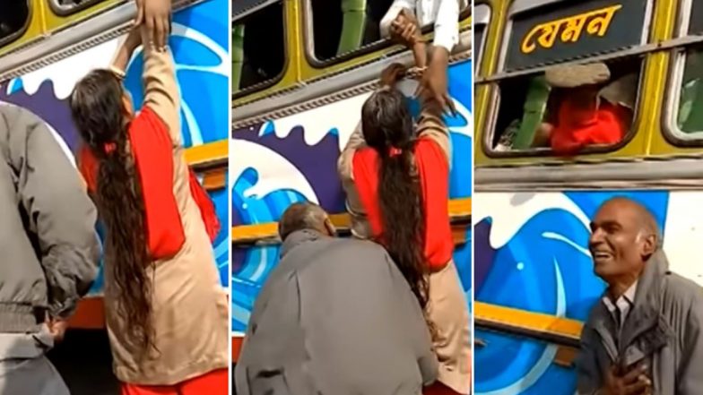 शख्स ने भीड़ भाड़ वाली बस में पत्नी को चढ़ाने के लिए किया जबरदस्त जुगाड़, वीडियो देख नहीं रोक पाएंगे हंसी