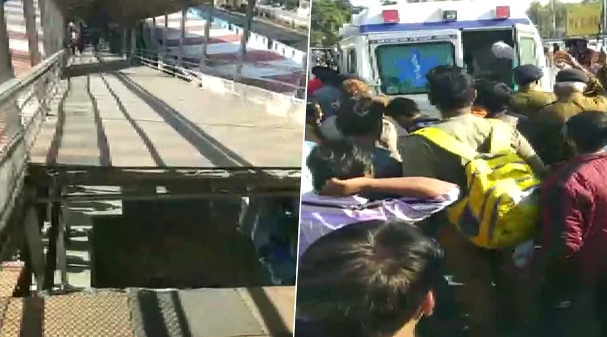 मध्यप्रदेश: भोपाल रेलवे स्टेशन पर बड़ा हादसा, फुटओवर ब्रिज का हिस्सा गिरा, 6 यात्री घायल मध्यप्रदेश: भोपाल रेलवे स्टेशन पर बड़ा हादसा, फुटओवर ब्रिज का हिस्सा गिरा, 6 यात्री घायल