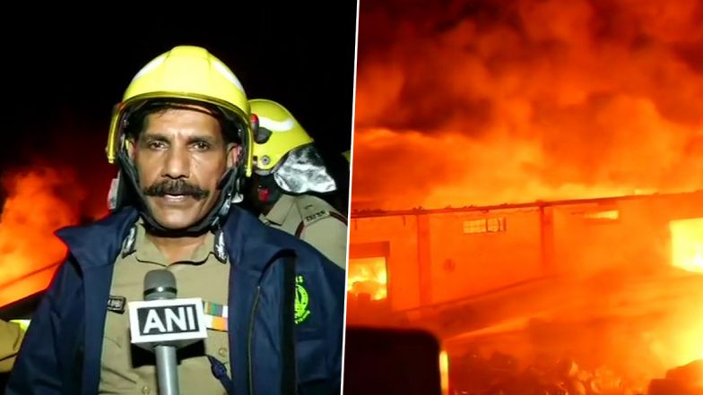 तमिलनाडु: चेन्नई के माधवराम इलाके गोदाम में लगी भीषण आग, 500 दमकलकर्मी- 26 टेंडर मौके पर