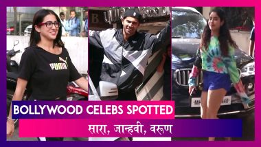 Sara Ali Khan, Janhvi Kapoor, Varun Dhawan स्पॉट हुए I Celebs Spotted