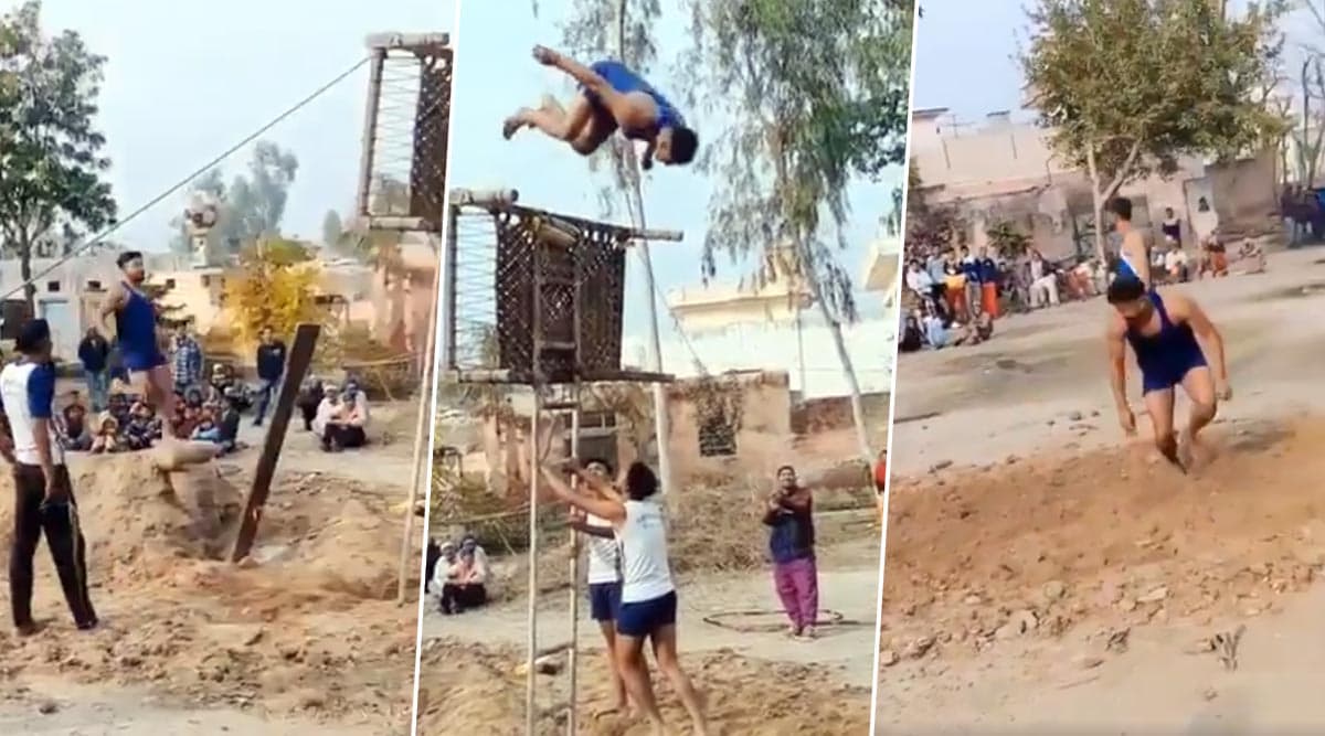 इसे कहते हैं देसी जुगाड़, सीढ़ी और चारपाई की मदद से पोल वॉल्ट करता दिखा पंजाब का यह शख्स, देखें वायरल वीडियो इसे कहते हैं देसी जुगाड़, सीढ़ी और चारपाई की मदद से पोल वॉल्ट करता दिखा पंजाब का यह शख्स, देखें वायरल वीडियो