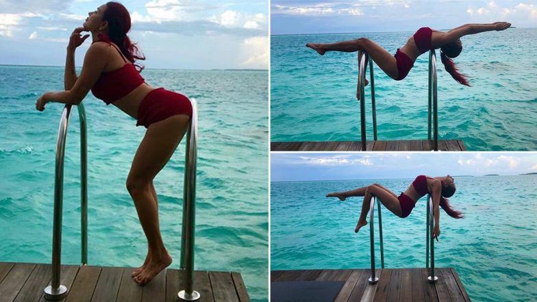 नागिन एक्ट्रेस Aashka Goradia ने समुद्र किनारे किया योग, Hot Photos से फैंस को बनाया दीवाना