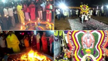 कर्नाटक: कोरोनावायरस से सुरक्षा के लिए दुर्गा परमेश्वरी और शनिश्वर मंदिर में पूजा और भूत भैरवी यज्ञ किया गया