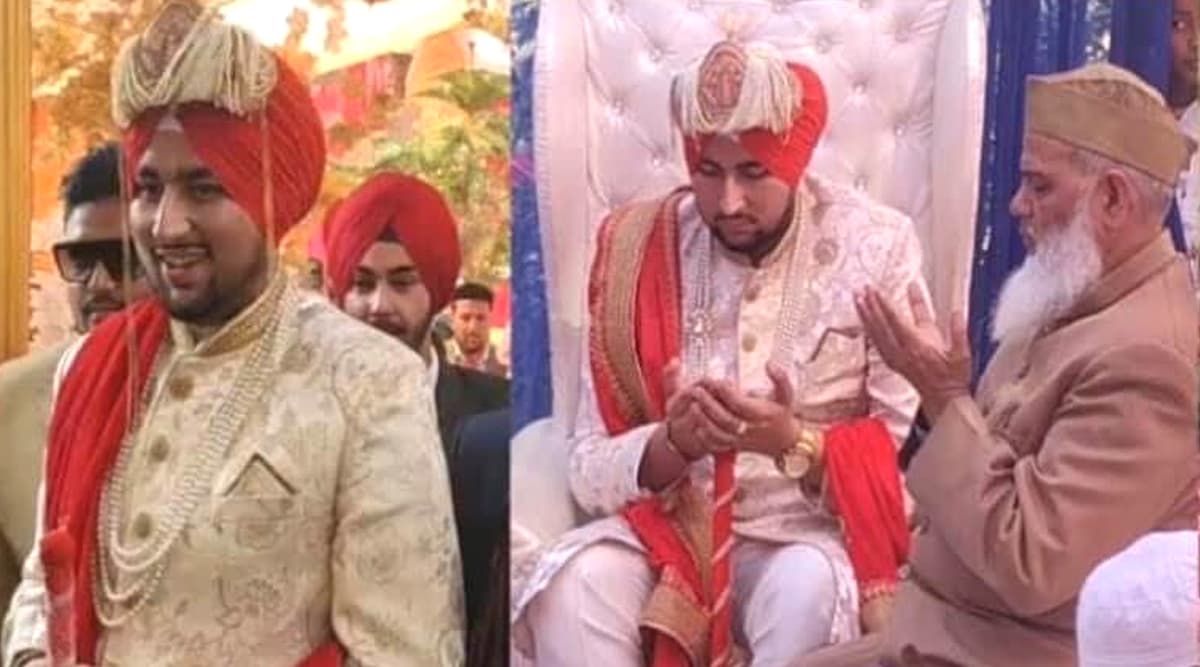 मुस्लिम दूल्हे ने सिखों को सम्मान देने के लिए शादी में पहनी पगड़ी, सोशल मीडिया पर हो रही जमकर तारीफ मुस्लिम दूल्हे ने सिखों को सम्मान देने के लिए शादी में पहनी पगड़ी, सोशल मीडिया पर हो रही जमकर तारीफ