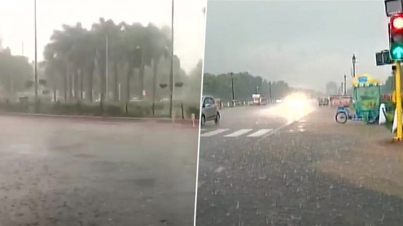 राजधानी दिल्ली में बदला मौसम का मिजाज, बारिश के साथ गिरे ओले