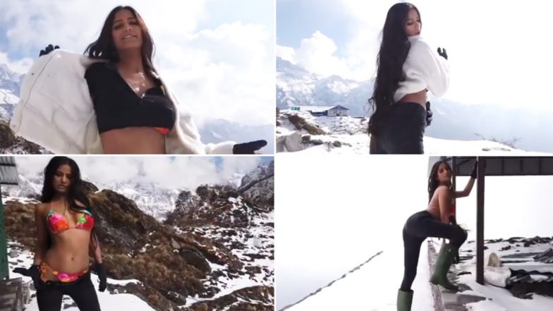 Poonam Pandey Hot Video: चार दिवारी में नहीं बल्कि अब बर्फीले पहाड़ पर पूनम पांडे दिखा रही हैं अपने जलवे
