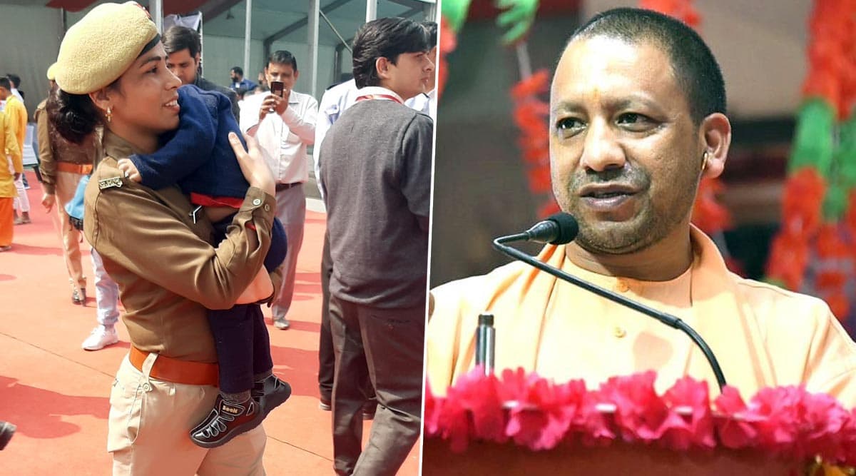उत्तर प्रदेश: सीएम योगी आदित्यनाथ के कार्यक्रम में बेटे को गोद में लेकर पहुंची महिला कांस्टेबल, वायरल हुई फोटो उत्तर प्रदेश: सीएम योगी आदित्यनाथ के कार्यक्रम में बेटे को गोद में लेकर पहुंची महिला कांस्टेबल, वायरल हुई फोटो