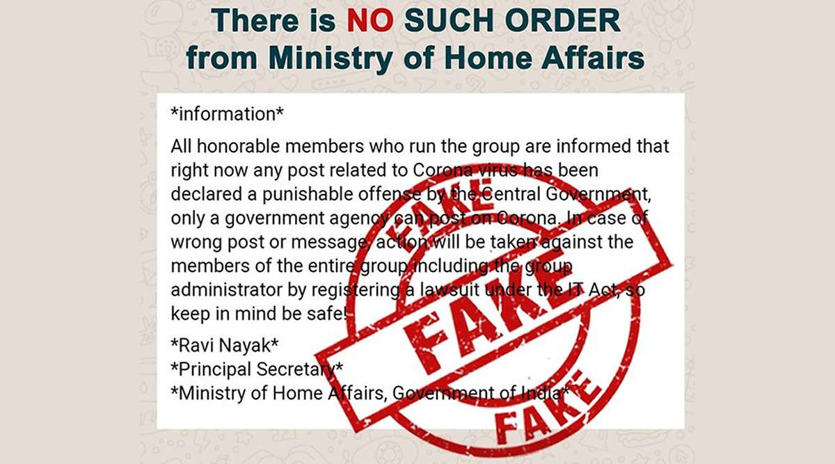 Fact Check: COVID-19 संबंधित मैसेज, पोस्ट वाट्सएप ग्रुप में शेयर करने से होगी सजा ? PIB ने पड़ताल कर बताई सच्चाई Fact Check: COVID-19 संबंधित मैसेज, पोस्ट वाट्सएप ग्रुप में शेयर करने से होगी सजा ? PIB ने पड़ताल कर बताई सच्चाई