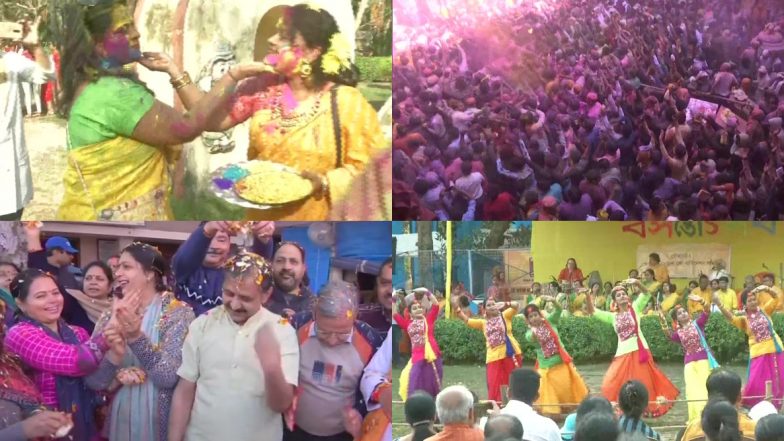Happy Holi 2020: मथुरा के बांके-बिहारी मंदिर से लेकर पश्चिम बंगाल के दोल उत्सव तक, देखें देश के विभिन्न हिस्सों में कैसे मची है होली की धूम (Watch Photos & Videos)