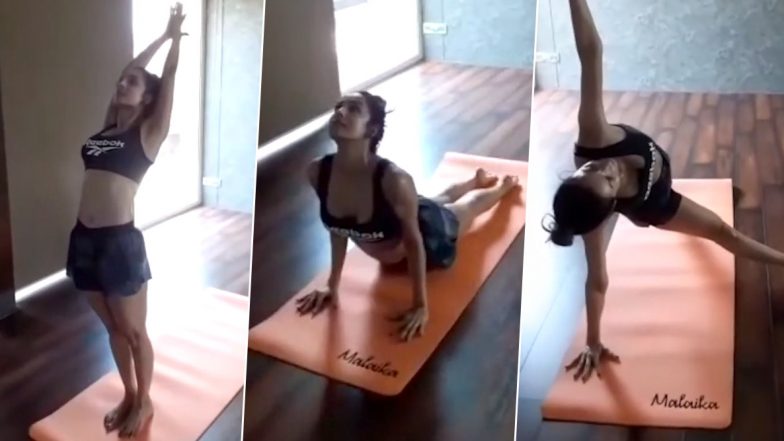 मलाइका अरोड़ा का Hot योगा सेशन Video, फैंस को दे रही हैं फिटनेस टिप्स