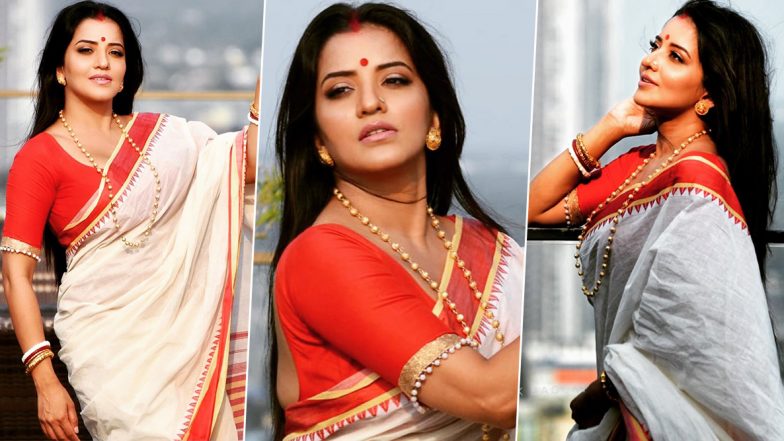 International Women's Day 2020: भोजपुरी एक्ट्रेस मोनालिसा ने साड़ी पहनकर ट्रेडिशनल अंदाज में किया विश, देखें Photos