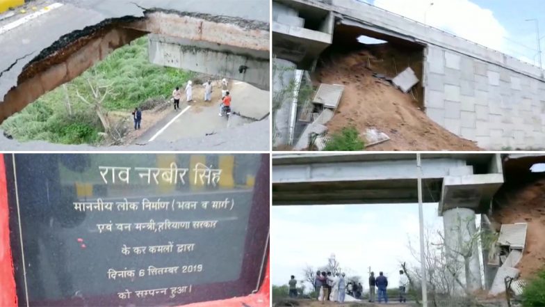 दिल्ली से सटे गुरुग्राम के पटौदी फ्लाईओवर का एक हिस्सा गिरा, 7 महीने पहले ही हुआ था उद्घाटन