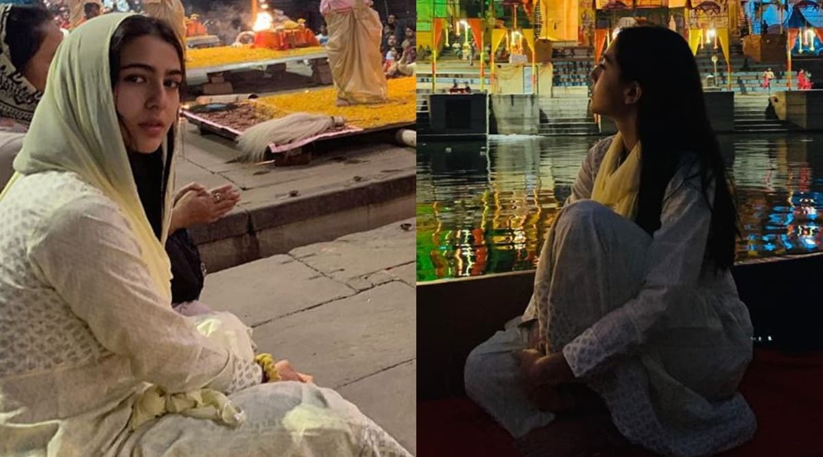 वाराणसी: भोलेनाथ की नगरी पहुंची सारा अली खान, गंगा आरती में हुईं शामिल, देखें Photos वाराणसी: भोलेनाथ की नगरी पहुंची सारा अली खान, गंगा आरती में हुईं शामिल, देखें Photos
