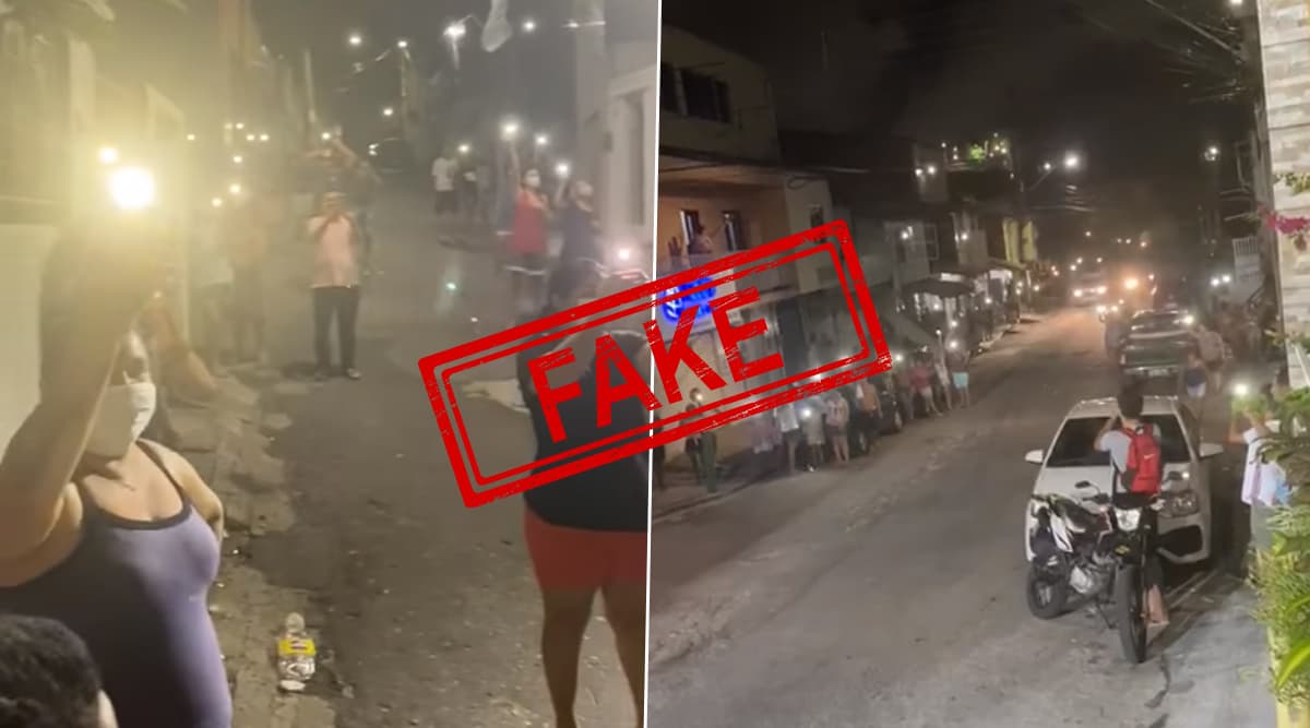Fact Check: क्या पीएम मोदी की अपील पर ब्राजील के लोगों ने भी कोरोना वायरस के खिलाफ जंग में लाइट्स बंद कर टॉर्च जलाए, जानें वायरल वीडियो का सच Fact Check: क्या पीएम मोदी की अपील पर ब्राजील के लोगों ने भी कोरोना वायरस के खिलाफ जंग में लाइट्स बंद कर टॉर्च जलाए, जानें वायरल वीडियो का सच
