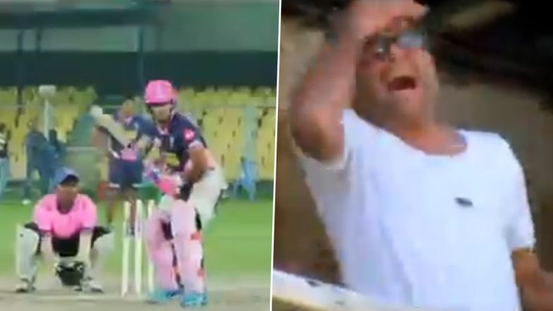IPL 2020: रियान पराग ने मारा ऐसा शॉट गेंद जाकर लगी बाबू भैया के सिर पर, फनी वीडियो देखकर आप भी हो जाएंगे लोटपोट