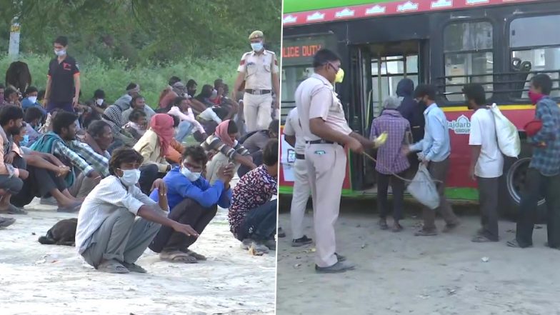 यमुना नदी के किनारे बड़ी संख्या में जुटे प्रवासी मजदूर, दिल्ली पुलिस ने शेल्टर होम पहुंचाया