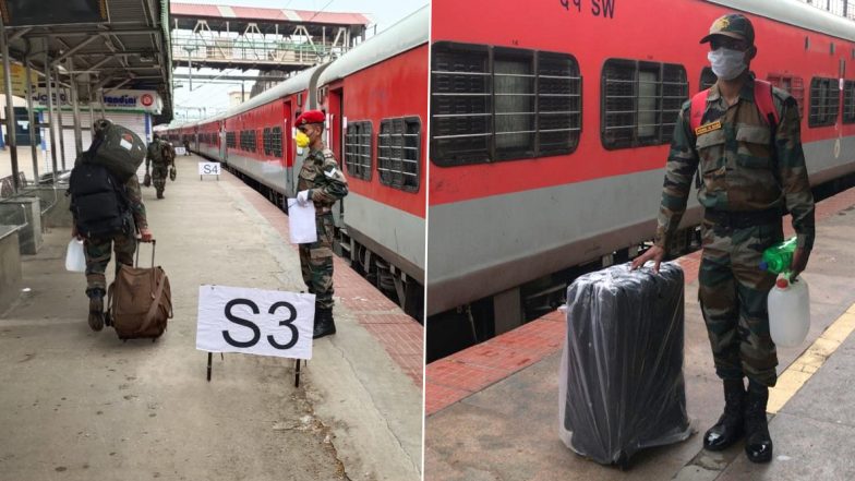 देशव्यापी लॉकडाउन के बीच सेना के 950 जवानों को लेकर बेंगलुरु से रवाना हुई स्पेशल ट्रेन