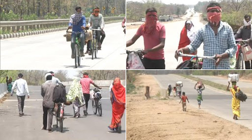 कोरोना संकट: महाराष्ट्र से पैदल मध्य प्रदेश लौट रही प्रवासी महिला मजदूर ने सड़क के किनारे बच्ची को दिया जन्म