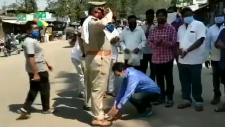कोरोना संकट के बीच सामने आया दिल को छु लेना VIDEO, विधायक ने छुए सब इंस्पेक्टर के पैर- जानें वजह