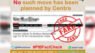 Fact Check: केंद्र सरकार के कर्मचारियों की रिटायरमेंट उम्र घटाकर 50 साल की जाएगी? PIB फैक्ट चेक ने बताया फेक न्यूज का सच