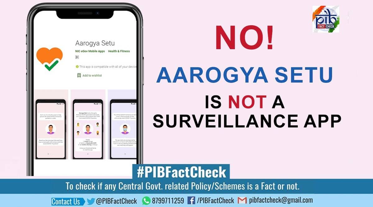 Fact Check: आरोग्य सेतु ऐप का क्या भारत सरकार निगरानी के लिए कर रही है इस्तेमाल? इस दावे की जांच कर PIB ने बताई सच्चाई Fact Check: आरोग्य सेतु ऐप का क्या भारत सरकार निगरानी के लिए कर रही है इस्तेमाल? इस दावे की जांच कर PIB ने बताई सच्चाई
