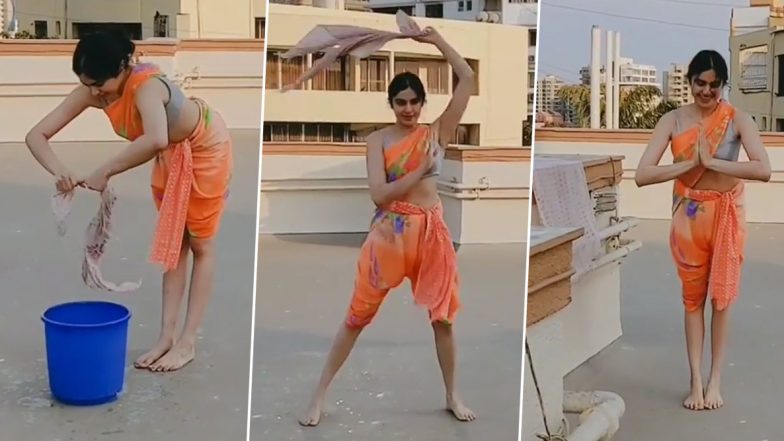 पोछे के साथ एक्शन मोड़ में दिखी विद्युत जामवाल की हिरोइन अदा शर्मा, वीडियो देख हो जाएंगे इम्प्रेस